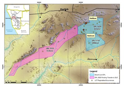 Figure 1 - Location of Desert Lion EPL 5439, EPL 5718 and EPL 5555 (CNW Group/Desert Lion Energy)