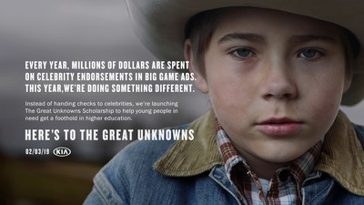 Kia Motors Teases Super Bowl Campaign With Launch Of "The Great Unknowns Scholarship"