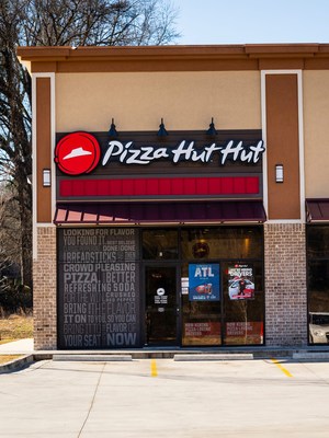 Pizza Hut is getting into gear for Super Bowl LIII, its biggest pizza day of the year, by transforming into Pizza Hut Hut at a local restaurant in Atlanta and across its website and social channels.