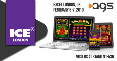 AGS (NYSE: AGS) is displaying its platforms and games for real-money gaming and social gaming at ICE London February 5-7, 2019.