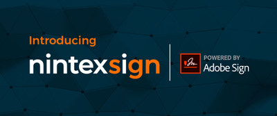 Nintex today announced a strategic partnership with Adobe to bring new native electronic signature capabilities, called Nintex Sign™ powered by Adobe Sign, to Nintex partners and customers. (PRNewsfoto/Nintex)