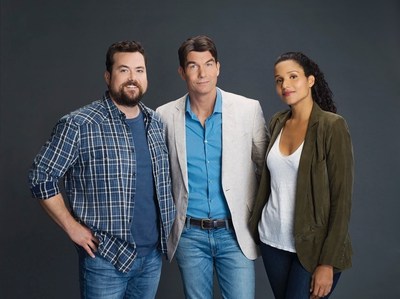 (from L to R): Kristian Bruun as Dave Leigh, Jerry O'Connell as Harley Carter and Sydney Poitier Heartsong as Sam Shaw. Courtesy of WGN America.