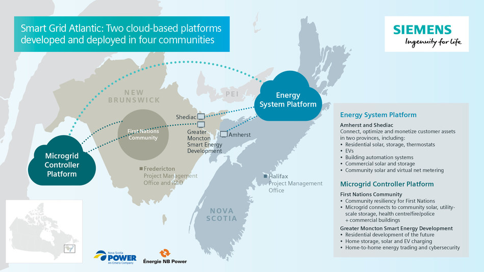 Siemens Canada, NB Power and Nova Scotia Power announce 92.7 million