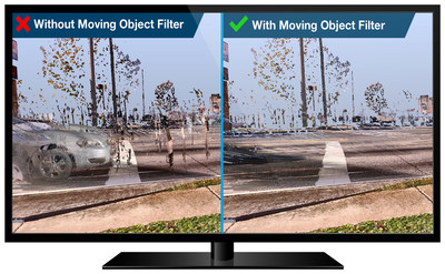 Reduza significativamente a limpeza com o inovador filtro Moving Objects da FARO