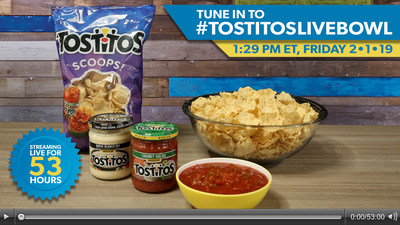 TOSTITOS TO SET THE (UNOFFICIAL) WORLD RECORD FOR THE LONGEST LIVESTREAM OF A TORTILLA CHIP BOWL