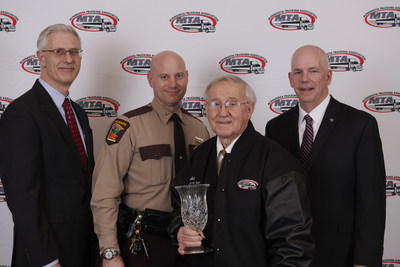 (Left to Right) John Hausladen, MTA President, Captain Jon Olsen, Minnesota State Patrol, Art Stoen, Kane Transport, and Matt Marrin, FMCSA