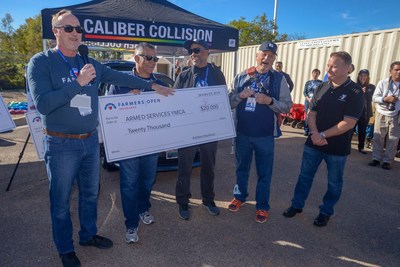 Farmers Insurance CEO Jeff Dailey presented the Armed Services YMCA San Diego with a donation of $30,000 on behalf of Farmers Insurance and its Board of Governors on January 24, 2018 as part of the Farmers Insurance Open.