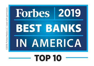 Forbes 2019 Best Banks in America Top 10