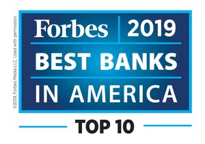 Cathay General Bancorp Ranked Top 10 on Forbes' "America's Best Banks 2019" List