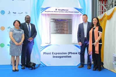 BorgWarner employees and executives celebrated the grand opening of the newly expanded manufacturing facility in Kakkalur, India.