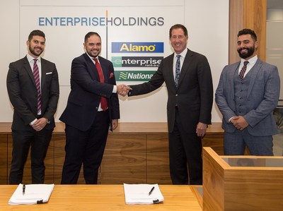 From left to right: Kareem Shaheen, Executive Partner at Premier Auto Rentals; Mohammad Shaheen, Chief Executive Officer at Premier Auto Rentals; Peter Smith, Vice President of Global Franchising at Enterprise Holdings; and Mohammed Hamza, Regional Rental Manager EMEA Franchising at Enterprise Holdings.