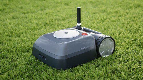 The iRobot Terra™ introduces cutting-edge navigation technology and a unique wireless beacon system for a more intelligent robot lawn mower.