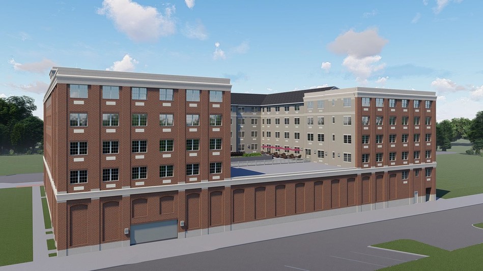 Artist rendering of new residential building in Jersey City