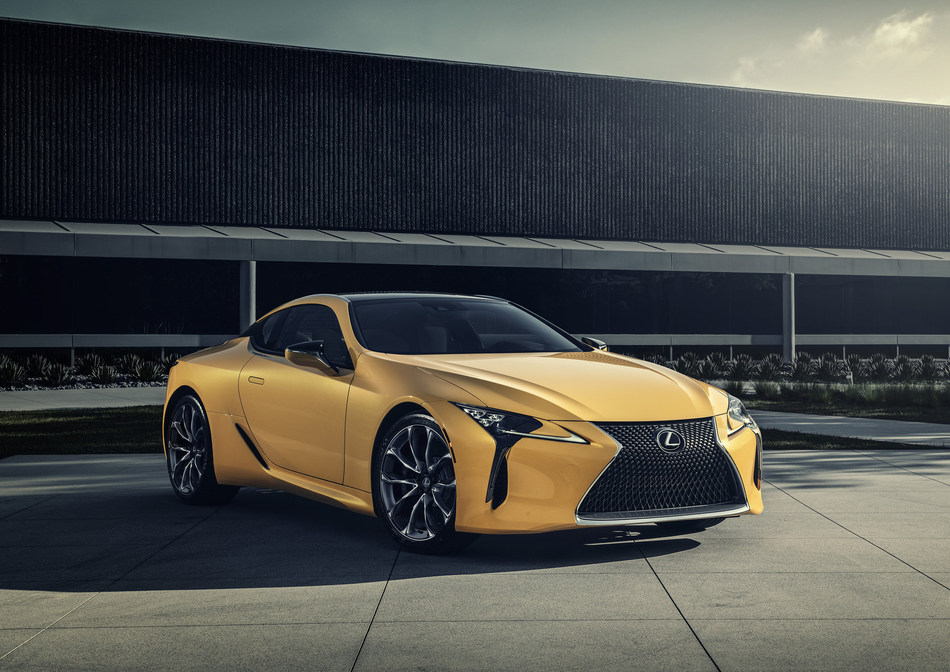 The limited edition 2019 LC 500 Inspiration, which features vibrant Flare Yellow paint, is making its first public appearance at the Chicago Auto Show.