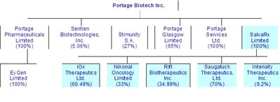 Portage Biotech Inc. portfolio after the acquisition of SalvaRx Limited (CNW Group/Portage Biotech Inc.)