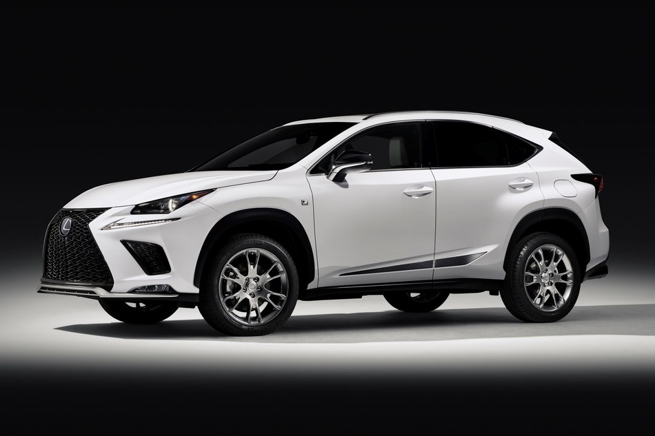 The 2019 Lexus NX features design touches with the Black Line Treatment, including exclusive Arctic White and Black contrast seats with matching key glove and mats.