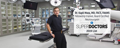 Dr. Kapil Moza named to the prestigious Super Doctors list for 2019.