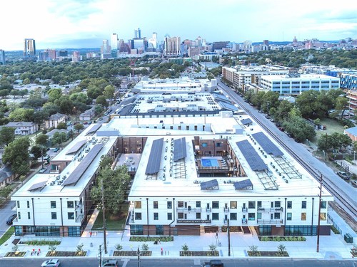 5-Star Austin Energy Green Building with 102-unit condos including 600 solar panels less than a mile to downtown Austin