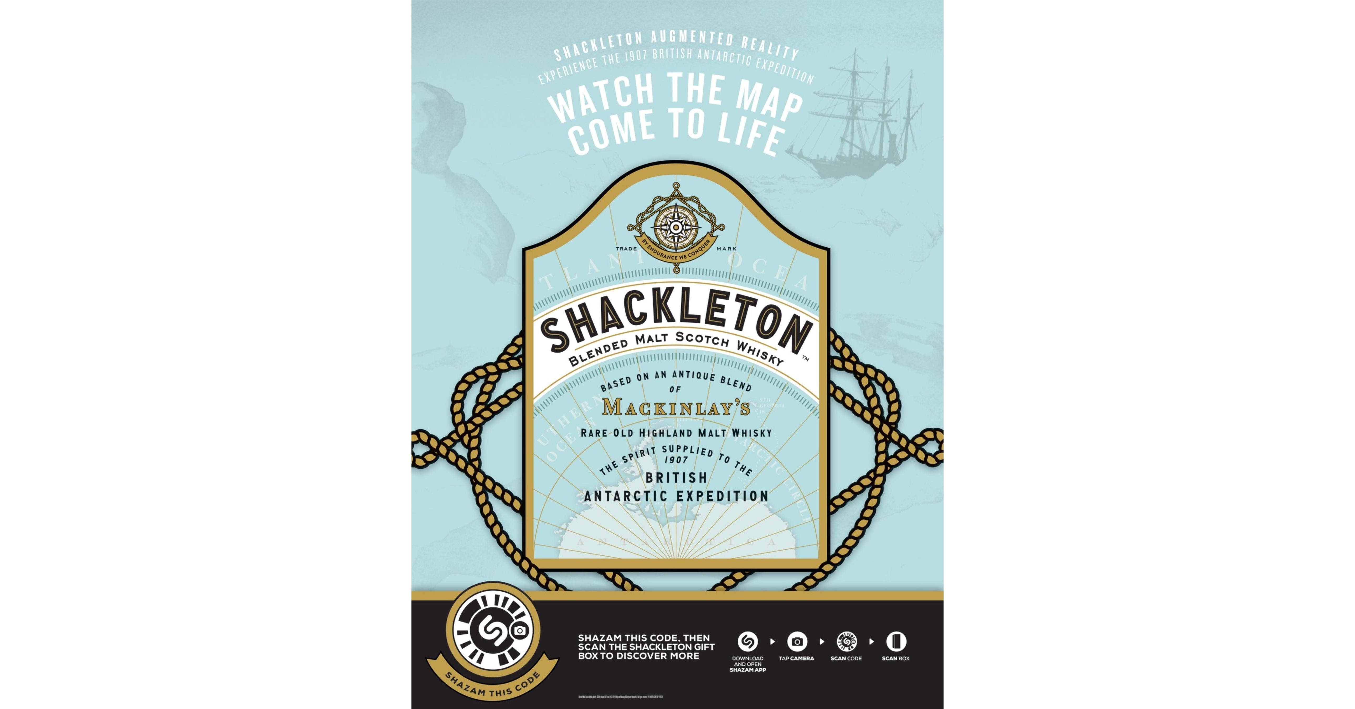 Shackleton Whisky Launches Shazam Augmented Reality Experience