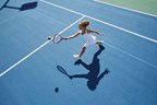 A girl playing tennis 