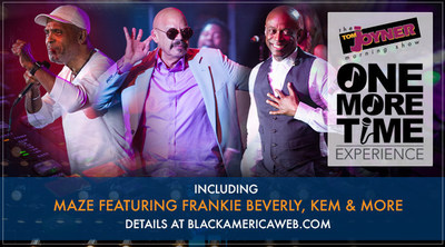 Tom Joyner presents the One More Time Experience tour, a series of unforgettable evenings of live music and performances celebrating 25 years of the Tom Joyner Morning Show. The tour launches in May and will feature artists including Maze featuring Frankie Beverly, KEM and more.