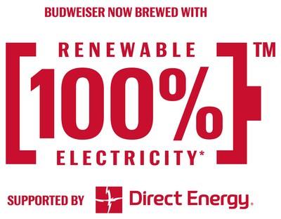 Budweiser Canada now brewed with 100% renewable electricity supported by Direct Energy (CNW Group/Budweiser Canada)