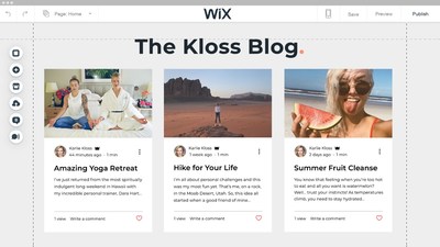 Karlie Kloss uses the Wix Blog to share her news
