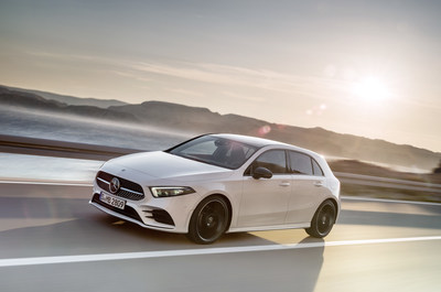 Standout passenger cars for the month included the new A-Class Hatch, which has been selling steadily since it was introduced to the Canadian lineup. (CNW Group/Mercedes-Benz Canada Inc.)