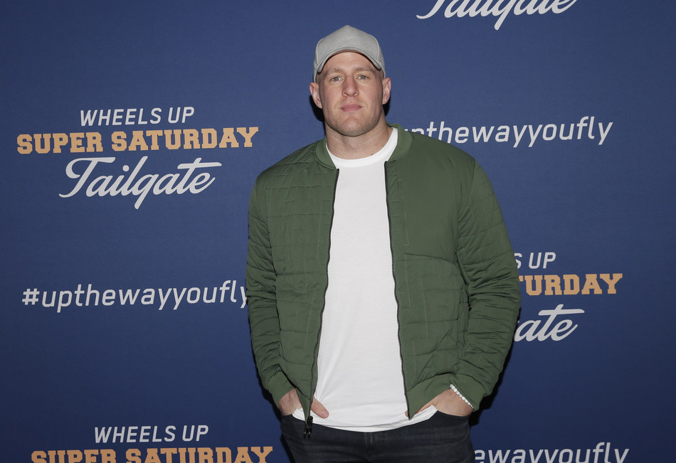 JJ Watt at the Wheels Up Super Saturday Tailgate on February 2, 2019 in Atlanta, Georgia.