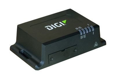 Digi® IX14, an ultra-reliable, secure, industrial LTE router ideally suited for utility, Smart City and kiosk applications.
