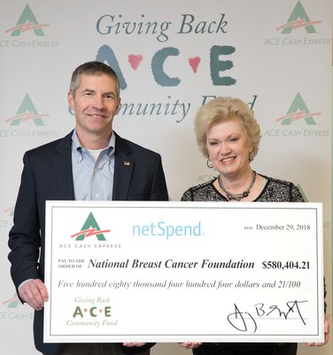 ACE Cash Express CEO Jay Shipowitz presents donation to NBCF