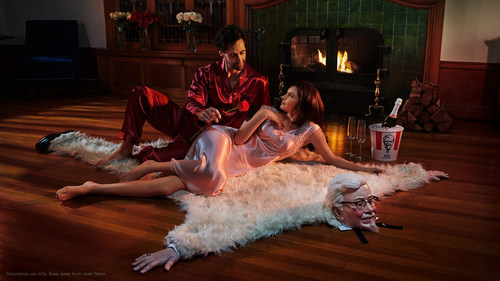 In its most romantic stunt ever, KFC launched a Reddit creativity competition for fans to win the ultimate date night package featuring a faux bearskin rug that looks like Colonel Harland Sanders, just in time for Valentine’s Day.