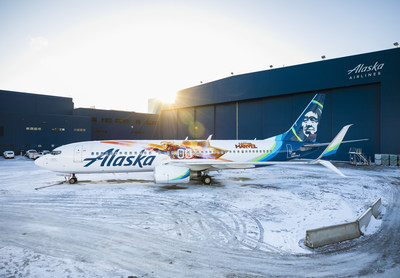 Alaska Airlines unveils special-edition Captain Marvel plane