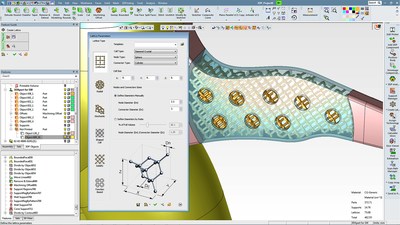 3DXpert for SOLIDWORKS enables lightning-fast creation, viewing and editing of lattice and infill structures to minimize part weight and material usage.