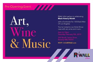 "RWall d'Art" Gallery Honors Black History Month With "100 Black Men of LA" Fundraiser