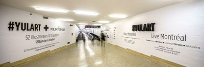 Les œuvres du projet Le Montréaler fièrement exposées à Montréal-Trudeau. (Groupe CNW/Aéroports de Montréal)