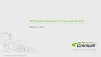 Omnicell Reports Results for Fiscal Year and Fourth Quarter 2018