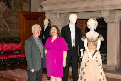 John Bright and Leslie Klingner at Biltmore in Asheville, N.C. Bright, an Academy Award-winning costume designer, worked with Klingner, Biltmore’s Curator of Interpretation, to recreate clothing for A Vanderbilt House Party – The Gilded Age.