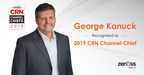 Zenoss Vice President of Worldwide Sales George Kanuck Recognized as 2019 CRN® Channel Chief