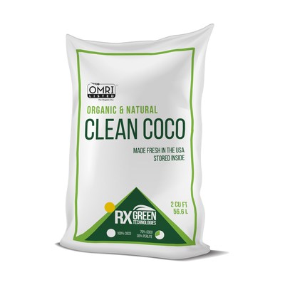 CLEAN COCO product bag with OMRI Listed logo.