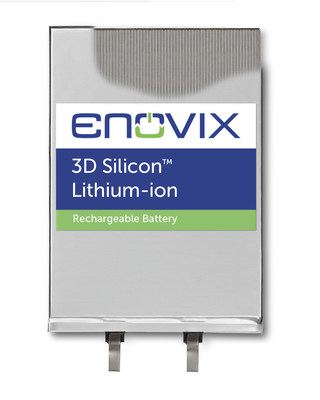 Enovix 3D Silicon™ Lithium-ion Battery Cutaway View