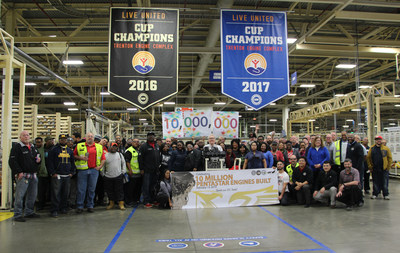 FCA US employees mark production of 10-millionth Pentastar engine in Trenton, Mich.