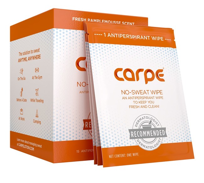Carpe's New Antiperspirant Wipe to Deliver Portable Relief From