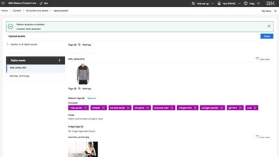 Watson Content Hub - Cognitive tagging capabilities help quickly organize content and make it more discoverable.
