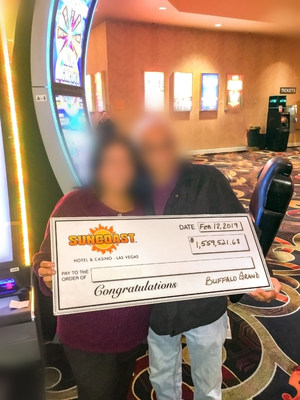 A Las Vegas Valley local won $1,559,521.68 playing Aristocrat’s Buffalo Grand™ slot game at Boyd Gaming’s Suncoast Hotel & Casino on Tuesday, Feb. 12.