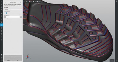 Simply select and extract curves from a mesh using the easy to find icon tools.