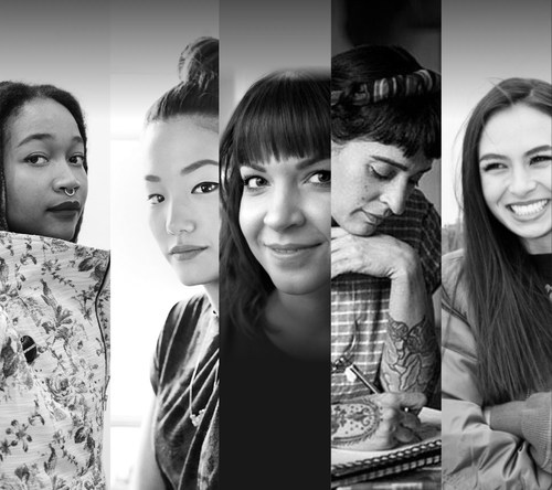The panel will be moderated by art curator and writer Kimberly Drew (far left) with featured speakers (from left to right) illustrator, designer and entrepreneur Sophia Chang, JennAir product designer Jessica McConnell, tattoo artist Esther Garcia, and fashion designer and creative director Emily Oberg.