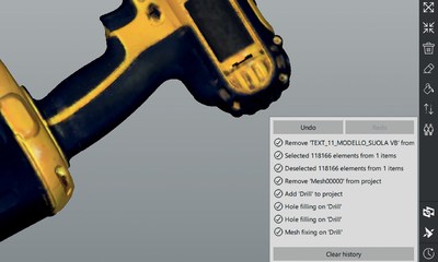 Cree el modelo 3D ideal con la función Deshacer/Rehacer que permite a los usuarios navegar fácilmente entre los pasos de edición anteriores sin riesgo de perder datos de alta calidad.