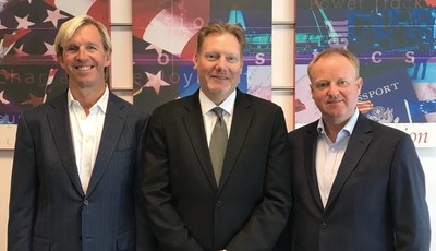 L-R Tim Holdaway, President; Colin Holmes, Director US Sales; Robbie Neilson, COO