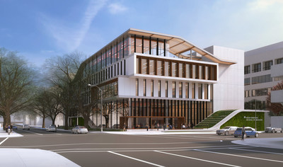 Artist's rendering of the new Kaiser Permanente School of Medicine, now under construction in Pasadena, California